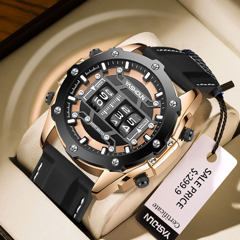 Leather Watch Band Men - Yaratıcı Watche Dijital Kuvars İzle Erkekler
