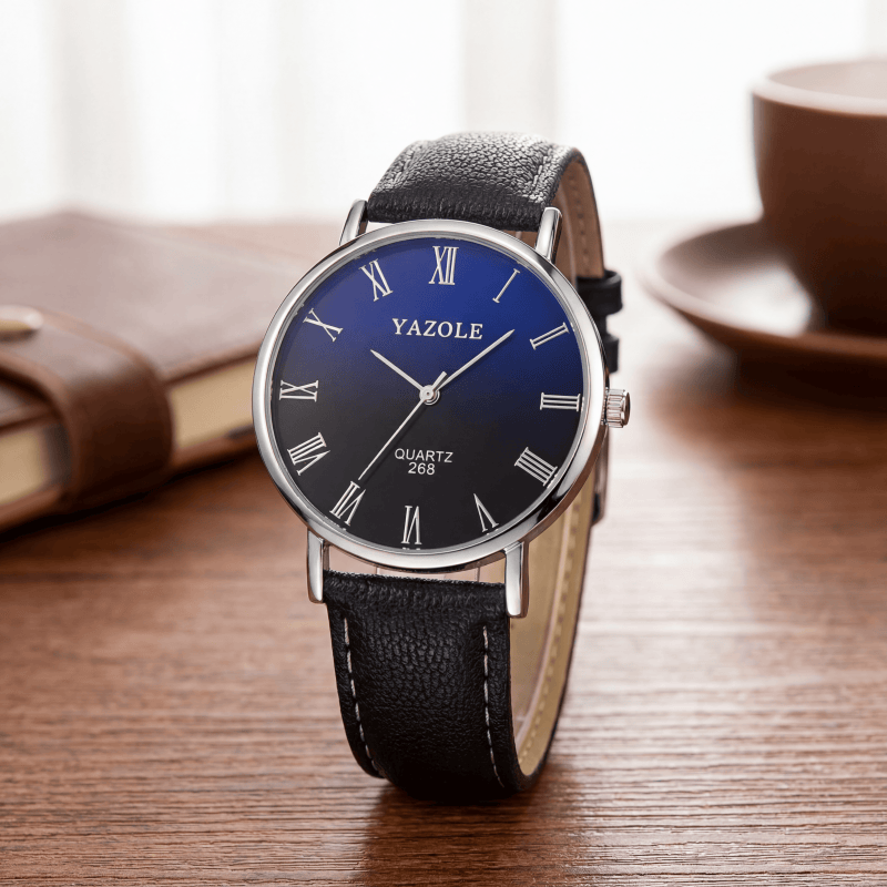 YAZOLE Minimalist Kuvars Saatl - Leather Watch Band Men incelemesi ve fiyatı
